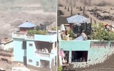 Điều kỳ diệu giữa dòng lũ ở Nepal: Một căn nhà còn nguyên vẹn giữa đống đổ nát, người bên trong được bảo đảm an toàn