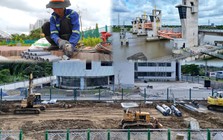 Tấp nập thi công xuyên lễ tại siêu dự án ngăn triều 10.000 tỷ ở TP.HCM