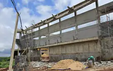 Vụ sập một phần kết cấu nhà thi đấu hơn 22 tỷ đồng: Sở Xây dựng báo cáo gì?