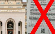 Đại học Y Hà Nội thông tin về giấy báo trúng tuyển học bổng giả mạo