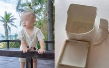 Bé trai 1 tuổi làm vỡ hộp giấy, khách sạn đòi đền 3,3 triệu đồng