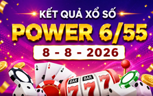 Vietlott 8/8 - Xổ số Power 6/55 - Kết quả xổ số Vietlott hôm nay 8/8/2026