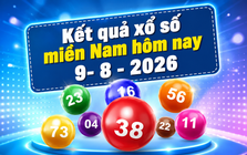 XSMN 9/8 - Kết quả xổ số miền Nam hôm nay Chủ nhật ngày 9/8/2026