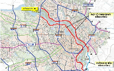 Trục đại lộ cảnh quan sông Hồng dự kiến dài 80km với 10 làn xe, kết nối 2 bên sông bằng 17 cây cầu
