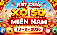 XSMN 13/9 - Kết quả XSMN hôm nay 13/9/2026 - Xổ số miền Nam ngày 13 tháng 9