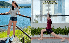Con gái Phương Trinh Jolie 13 tuổi cao gần 1m7, vóc dáng nổi bật: Hé lộ 5 phút tập luyện tại nhà khi tan học về, giúp chân dài miên man ở tuổi dậy thì