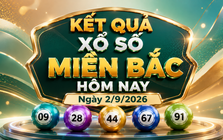 XSMB 02/09 - Xổ số miền Bắc hôm nay ngày 2/9/2026