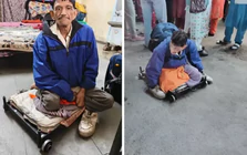 Thu nhập của một người ăn xin lâu năm tại khu chợ sầm uất