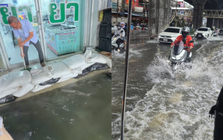 Bangkok mưa lớn, hàng loạt tuyến đường ngập: 3 quận được công bố là vùng thiên tai