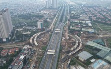 Cận cảnh nút giao nhiều tầng đang thành hình ở phía Tây Hà Nội