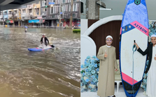MC đám cưới chèo thuyền vượt đèn đỏ giữa ngày Bangkok ngập lụt, cảnh sát giao thông nói 1 câu hút 17 triệu người