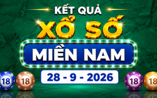 XSMN 28/9 - Kết quả XSMN ngày 28/9/2026 - Xổ số miền Nam ngày 28 tháng 9