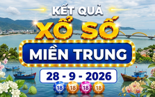XSMT 28/9 - Kết quả xổ số miền Trung hôm nay 28/9/2026 - XSMT ngày 28 tháng 9
