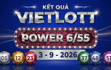 Vietlott 3/9 - Xổ số Vietlott Power 6/55 hôm nay 3/9/2026