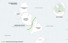 Hải quân Nga vượt qua eo biển Shokalsky ở Bắc Cực lần đầu tiên năm 2026