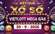 Vietlott 30/9 - Kết quả xổ số Vietlott Mega 6/45 ngày 30 tháng 9