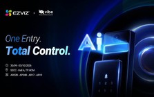EZVIZ MIRA kết nối khóa cửa, camera tại VIBE 2026