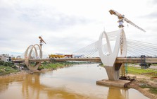Cận cảnh cầu hơn 1.800 tỷ đồng ở Hà Nội chuẩn bị hợp long sau 3 năm thi công