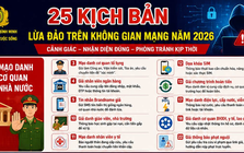 Cảnh giác trước 25 kịch bản lừa đảo trên không gian mạng năm 2026