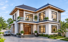 Xây nhà mái Nhật 2 tầng chữ L 90m² bao nhiêu tiền?