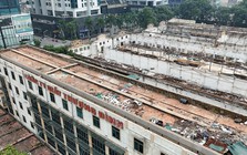 Cận cảnh khu đất hơn 3,6 ha của nhà máy Giầy Thượng Đình đang được tháo dỡ
