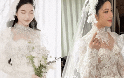Cận cảnh váy cưới 150 triệu của Chu Thanh Huyền, phiên bản chính thức có gì khác với thiết kế gốc?