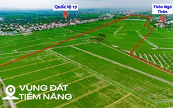 Toàn cảnh khu vực được quy hoạch làm sân bay đầu tiên của tỉnh Bắc Ninh, nằm giữa 4 thành phố, cách Hồ Gươm chỉ 40 km