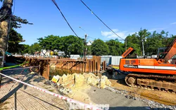 Cận cảnh công trường dự án 130 tỷ đồng chậm tiến độ ở Đà Nẵng