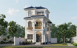 Chi phí xây nhà mái Nhật 2 tầng 1 tum 100m² bao nhiêu?