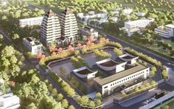 Hiện trạng khu đất làm nhà tang lễ với 2 tòa tháp giữa trung tâm Hà Nội
