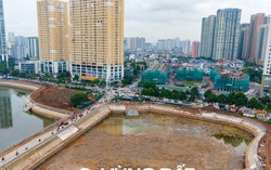 Toàn cảnh hồ điều hòa rộng tương đương Hồ Gươm tạo dấu ấn quan trọng trên trục đường Tố Hữu
