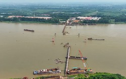 Toàn cảnh cầu Vân Phúc sau gần 1 năm thi công