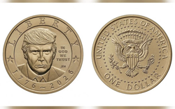 Mỹ sản xuất đồng xu 1 USD có hình ông Trump