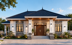Chi phí xây nhà mái Nhật 4 phòng ngủ 180m² bao nhiêu?