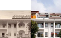 Gộp hai căn nhà phố thành một mặt tiền