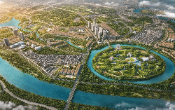 Tỷ phú Phạm Nhật Vượng đang cho xây dựng hơn 4.200 căn nhà liền kề, biệt thự và hàng loạt chung cư cao 31 tầng vốn đầu tư 1,5 tỷ USD tại tỉnh vừa lên thành phố