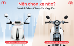 So sánh xe điện Dibao Vibe và xe xăng 50cc: Nên chọn xe nào?