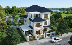 Chi phí nhà mái Nhật 3 tầng 90m² tân cổ điển bao nhiêu?