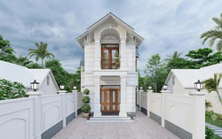 Chi phí xây nhà mái Thái 2 tầng 80m² khoảng bao nhiêu?