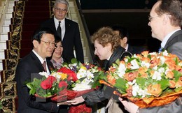 Chủ tịch nước Trương Tấn Sang đã đến thủ đô Moscow (Nga)