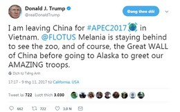 Tổng thống Trump hồ hởi lên mạng xã hội 'khoe' sắp tới Việt Nam dự APEC