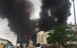 Cháy lớn thiêu rụi nhà máy thiết bị điện tại Thái Bình