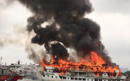 Lại cháy tàu du lịch tại cảng Tuần Châu ​
