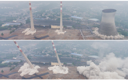 Trung Quốc phá dỡ nhà máy nhiệt điện, cả ngọn tháp cao bằng tòa nhà 60 tầng đổ sập trong vài giây ngắn ngủi