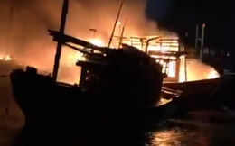 Hỏa hoạn thiêu rụi 4 tàu cá của ngư dân trong đêm