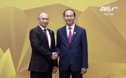 Hình ảnh Chủ tịch nước đón các lãnh đạo các nền kinh tế APEC