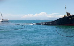 Lo tràn dầu từ tàu hàng chìm trên biển Ninh Chử