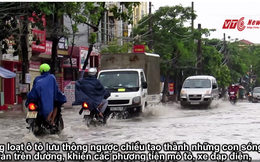 Mưa như trút nước, đường phố Hải Phòng biến thành sông