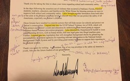 Bức thư của Tổng thống Trump bị trả lại vì viết kém