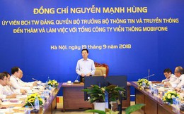 Quyền Bộ trưởng Nguyễn Mạnh Hùng: “Hãy xây dựng MobiFone mới dựa trên chính sự khác biệt của MobiFone”